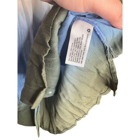 Rachel CoMey Tunic Shirt Button Down Long Sleeves Collared Ombre Womens Small - Picture 3 of 5